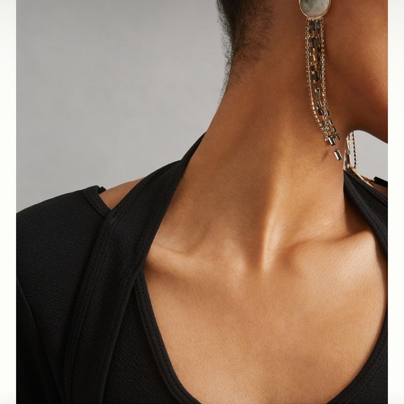 By Anthropologie Long-Sleeve Mini Dress Size Medium - Picture 12 of 12